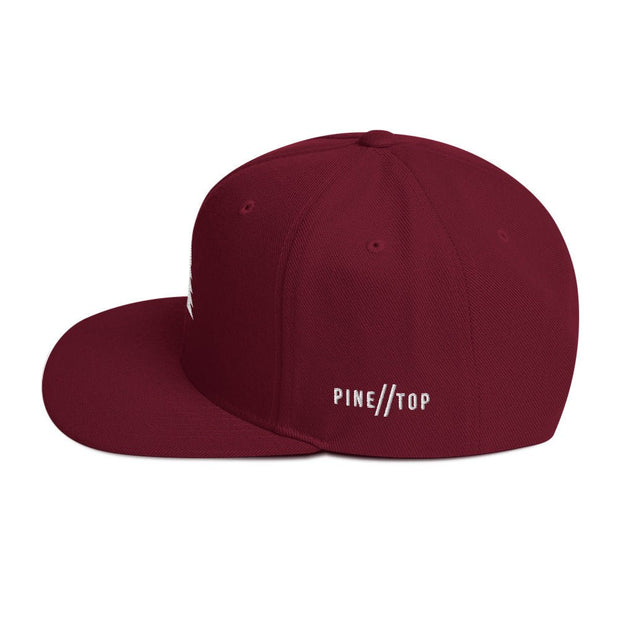 Snapback Hat (Maroon) - Pine Top Brand
